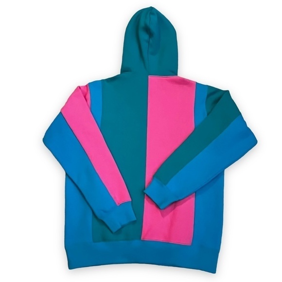 Teddy Fresh Hoodie Color Block Bubblegum Pink Blue Green Ltd Edition Retro MED - Picture 9 of 12